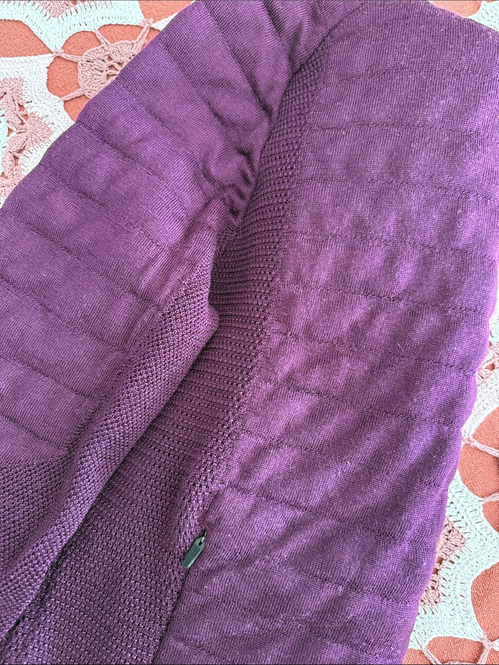 Icebreaker Purple Zoneknit Explore Merino Wool Blend Zip Hoodie Jacket - Picture 12 of 12